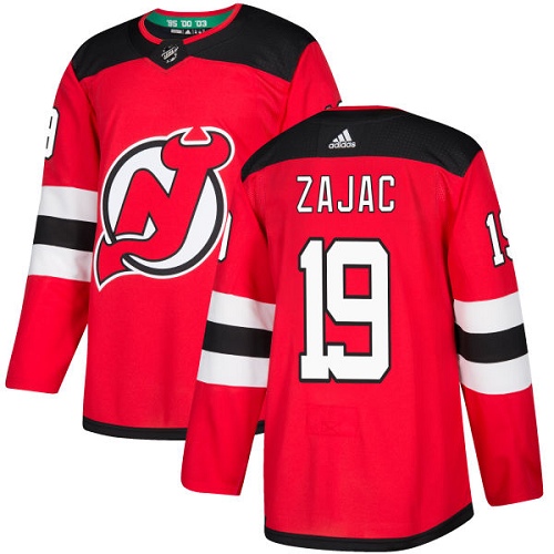 Adidas Men New Jersey Devils #19 Travis Zajac Red Home Authentic Stitched NHL Jersey